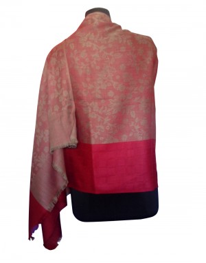 Woolblend Printed Stole maroon Colour